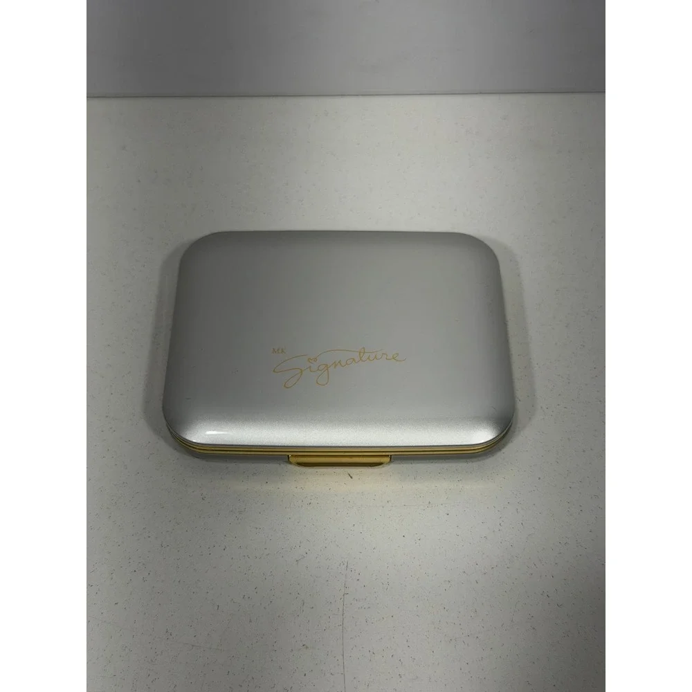 Mary Kay Signature Eyeshadow Palette Silver Compact Blue Green Shimmer Mirror